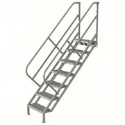 Tri-Arc Manufacturing Steel Step Ladder, 450 lb. Capacity, Gray - 112"