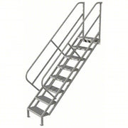 Tri-Arc Manufacturing Steel Step Ladder, 450 lb. Capacity, Gray - 122"
