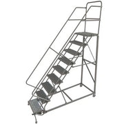 Tri-Arc Manufacturing Steel Safety Ladder, 450 lb. Capacity, Gray - 126"