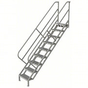 Tri-Arc Manufacturing Steel Step Ladder, 450 lb. Capacity, Gray - 132"