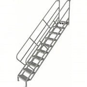 Tri-Arc Manufacturing Steel Step Ladder, 450 lb. Capacity, Gray - 142"