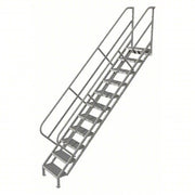Tri-Arc Manufacturing Steel Step Ladder, 450 lb. Capacity, Gray - 152"