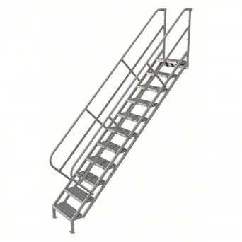 Tri-Arc Manufacturing Steel Step Ladder, 450 lb. Capacity, Gray - 152"