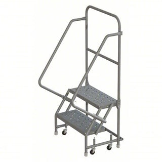 Tri-Arc Manufacturing Steel Step Ladder, 450 lb. Capacity, Gray - 56"