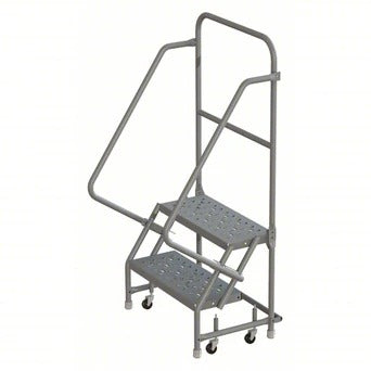 Tri-Arc Manufacturing Steel Step Ladder, 450 lb. Capacity, Gray - 56"
