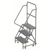 Tri-Arc Manufacturing Steel Step Ladder, 450 lb. Capacity, Gray - 66"