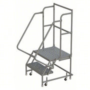 Tri-Arc Manufacturing Steel Step Ladder, 450 lb. Capacity, Gray - 56"