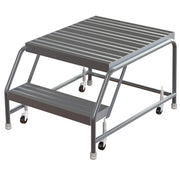 Tri-Arc Manufacturing Aluminum Step Stool, 350 lb. Capacity, Silver - 20"