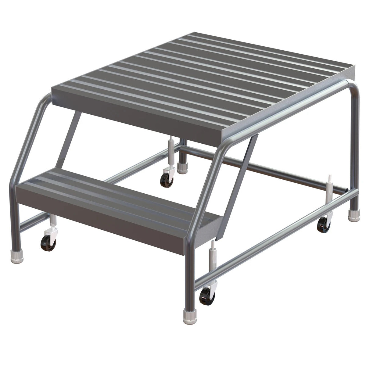 Tri-Arc Manufacturing Aluminum Step Stool, 350 lb. Capacity, Silver - 20"