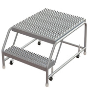 Tri-Arc Manufacturing Aluminum Step Stool, 350 lb. Capacity, Silver - 20"