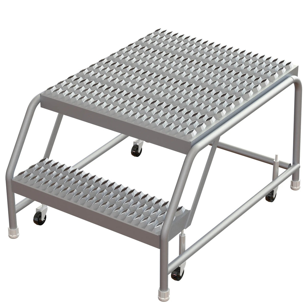 Tri-Arc Manufacturing Aluminum Step Stool, 350 lb. Capacity, Silver - 20"