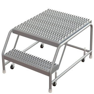 Tri-Arc Manufacturing Aluminum Step Stool, 350 lb. Capacity, Silver - 20"