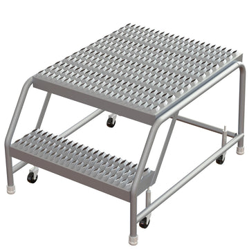 Tri-Arc Manufacturing Aluminum Step Stool, 350 lb. Capacity, Silver - 20"