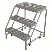 Tri-Arc Manufacturing Aluminum Step Stool, 350 lb. Capacity, Silver - 30"