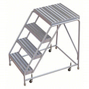 Tri-Arc Manufacturing Aluminum Step Stool, 350 lb. Capacity, Silver - 40"