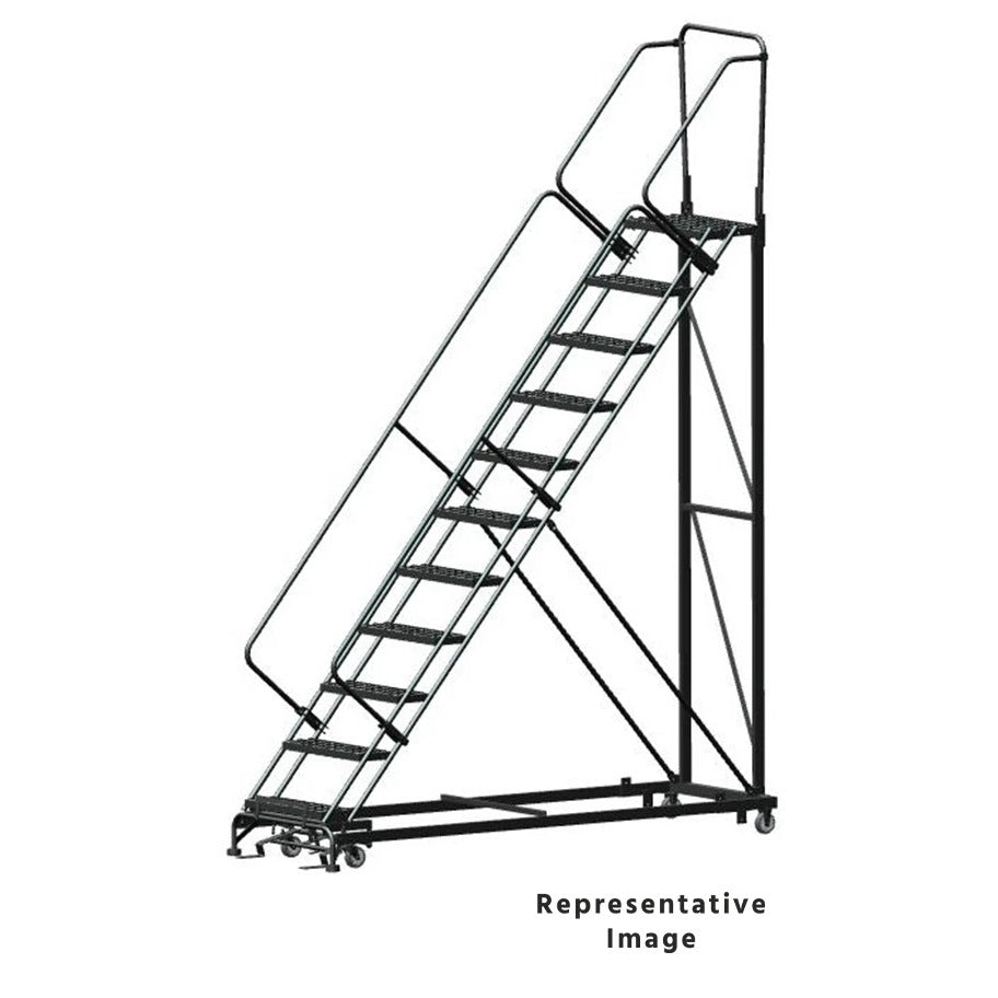 Ballymore HDS Steel Stairway Slope Ladder, 600 lb. Capacity, Gray - 143"