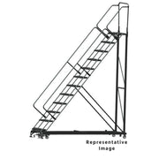 Ballymore HDS Steel Stairway Slope Ladder, 600 lb. Capacity, Gray - 153"