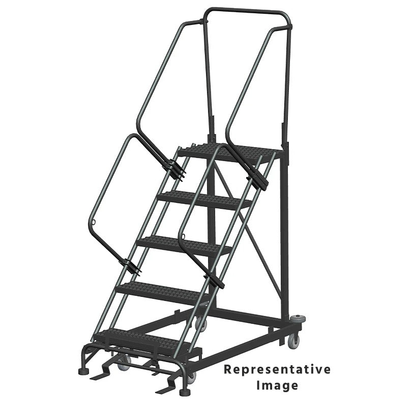 Ballymore HDS Steel Stairway Slope Ladder, 600 lb. Capacity, Gray - 83"