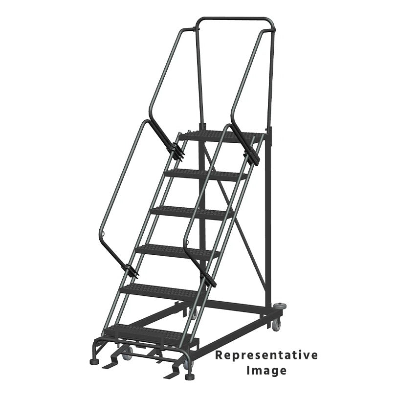 Ballymore HDS Steel Stairway Slope Ladder, 600 lb. Capacity, Gray - 93"