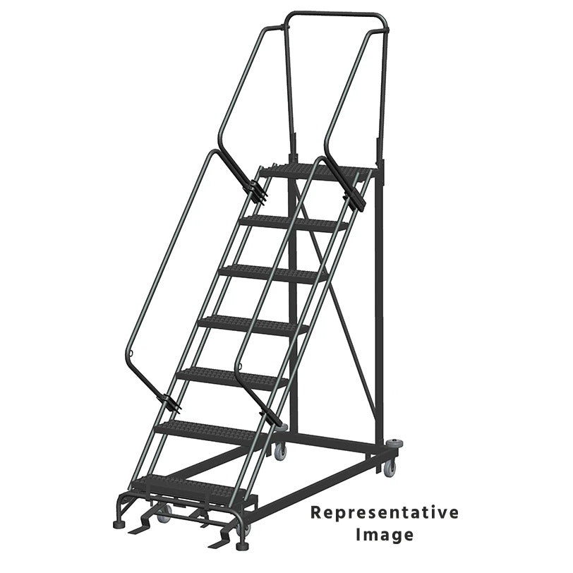 Ballymore HDS Steel Stairway Slope Ladder, 600 lb. Capacity, Gray - 103"