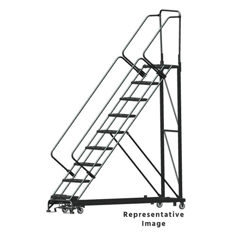 Ballymore HDS Steel Stairway Slope Ladder, 600 lb. Capacity, Gray - 123"