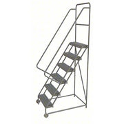 Tri-Arc Manufacturing Steel Rolling Ladder, 450 lb. Capacity, Gray - 90"