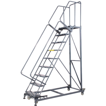 Ballymore Steel Safety Ladder, 600 lb. Capacity, Gray - 123"