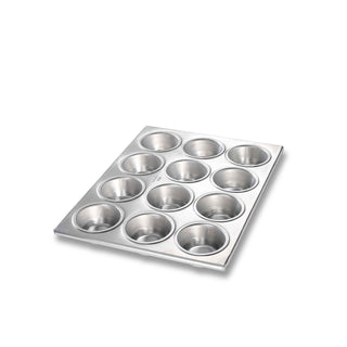 Chicago Metallic Aluminum Muffin Pan, Standard, Silver - Glazed Aluminum