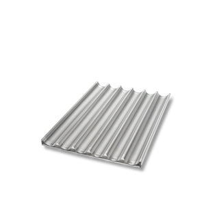 Chicago Metallic Aluminum Baguette Pan, 17 3/4" x 25 3/4", Silver - 6 2 7/16"