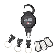 KEY-BAK 0KM2 DuPont Kevlar Keychain, 2" x 5 1/2", Black - 10 Keys