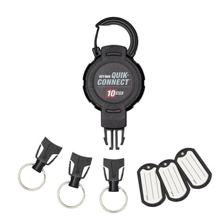 KEY-BAK 0KM2 DuPont Kevlar Keychain, 2" x 5 1/2", Black - 10 Keys