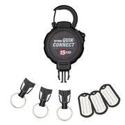KEY-BAK 0KM2 DuPont Kevlar Keychain, 2" x 5 1/2", Black - 15 Keys