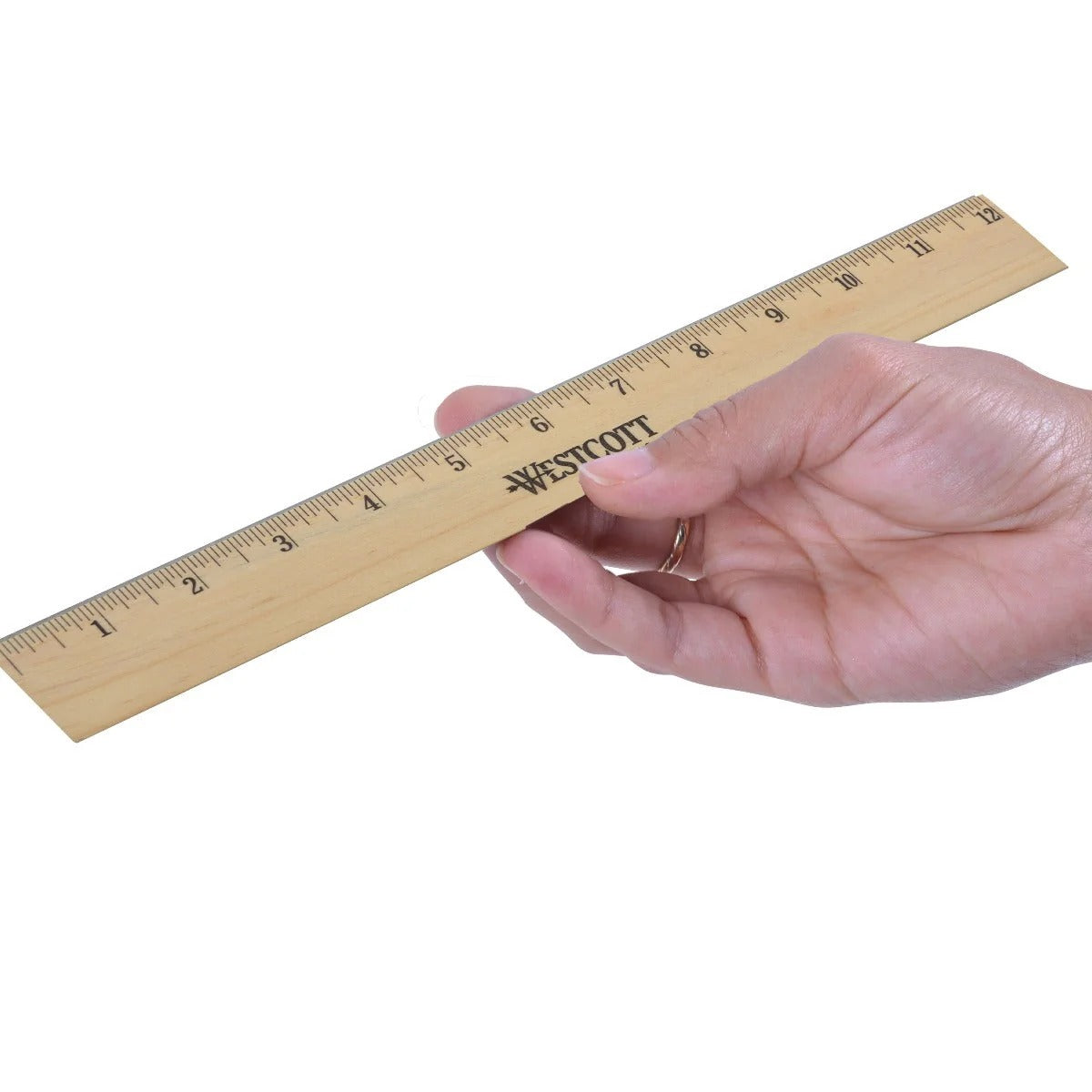 Westcott 05011 Wood Ruler, 12" Long, Beige - photo 2