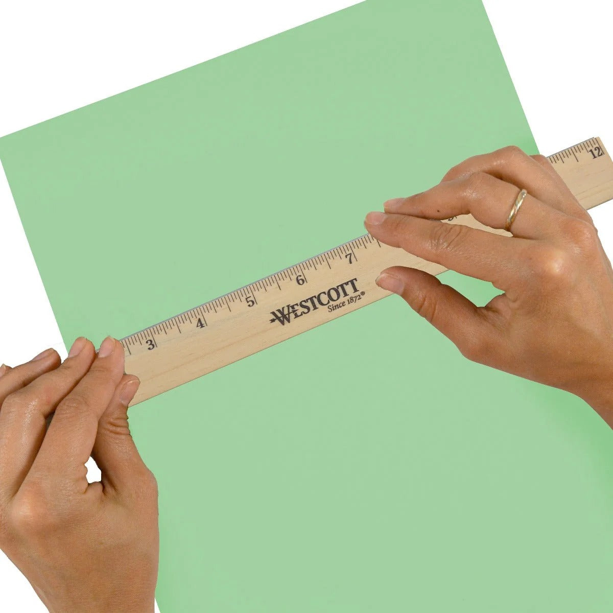 Westcott 05011 Wood Ruler, 12" Long, Beige - photo 4