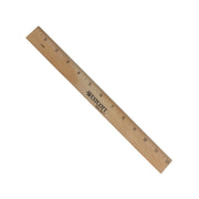 Westcott 10375 Wood Ruler, 12" Long, Brown - Default Title