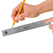Westcott 10414 Plastic Ruler, 6" Long, Silver - photo 5