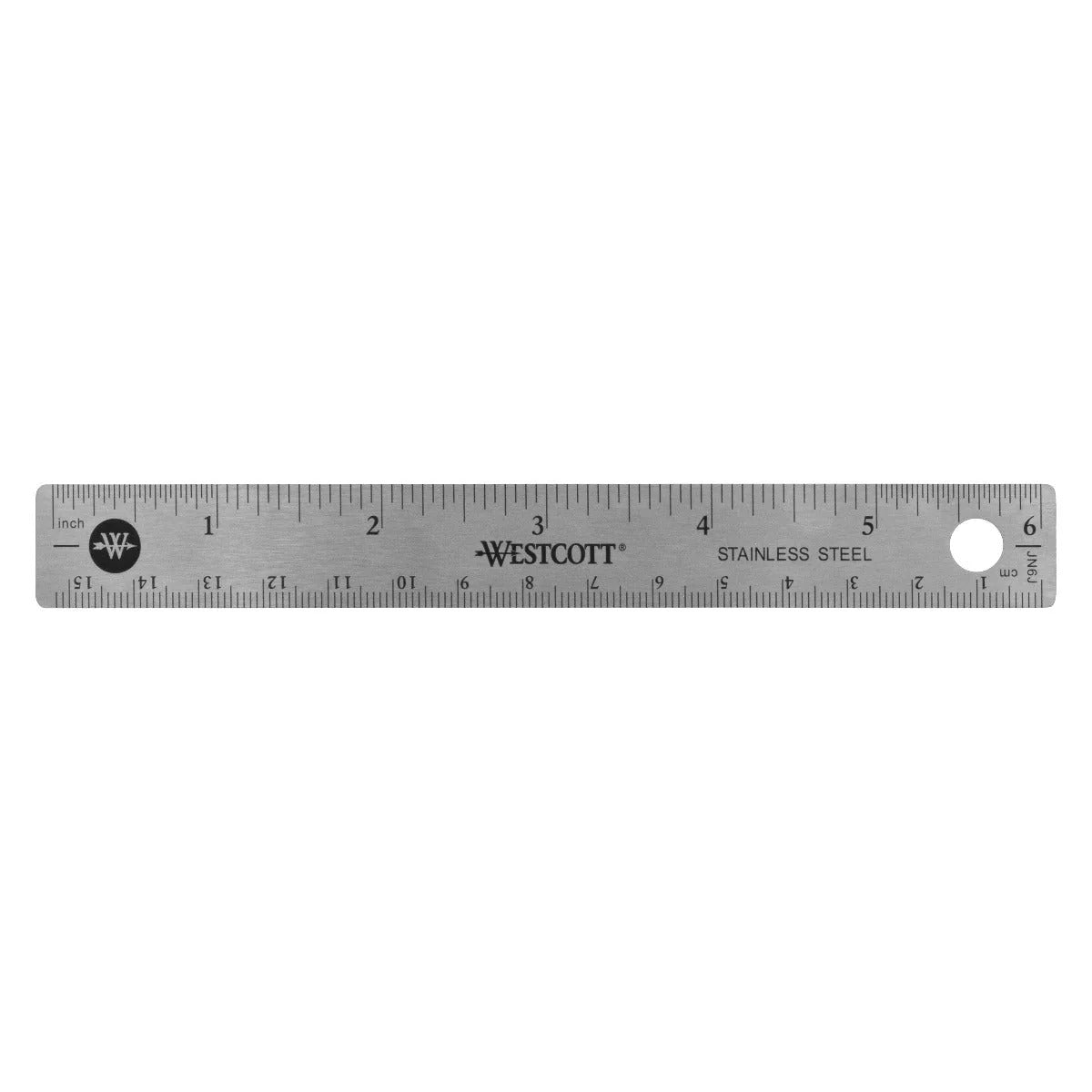 Westcott 10414 Plastic Ruler, 6" Long, Silver - photo 7