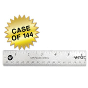Westcott 10415 Plastic Ruler, 12" Long, Silver - photo 5