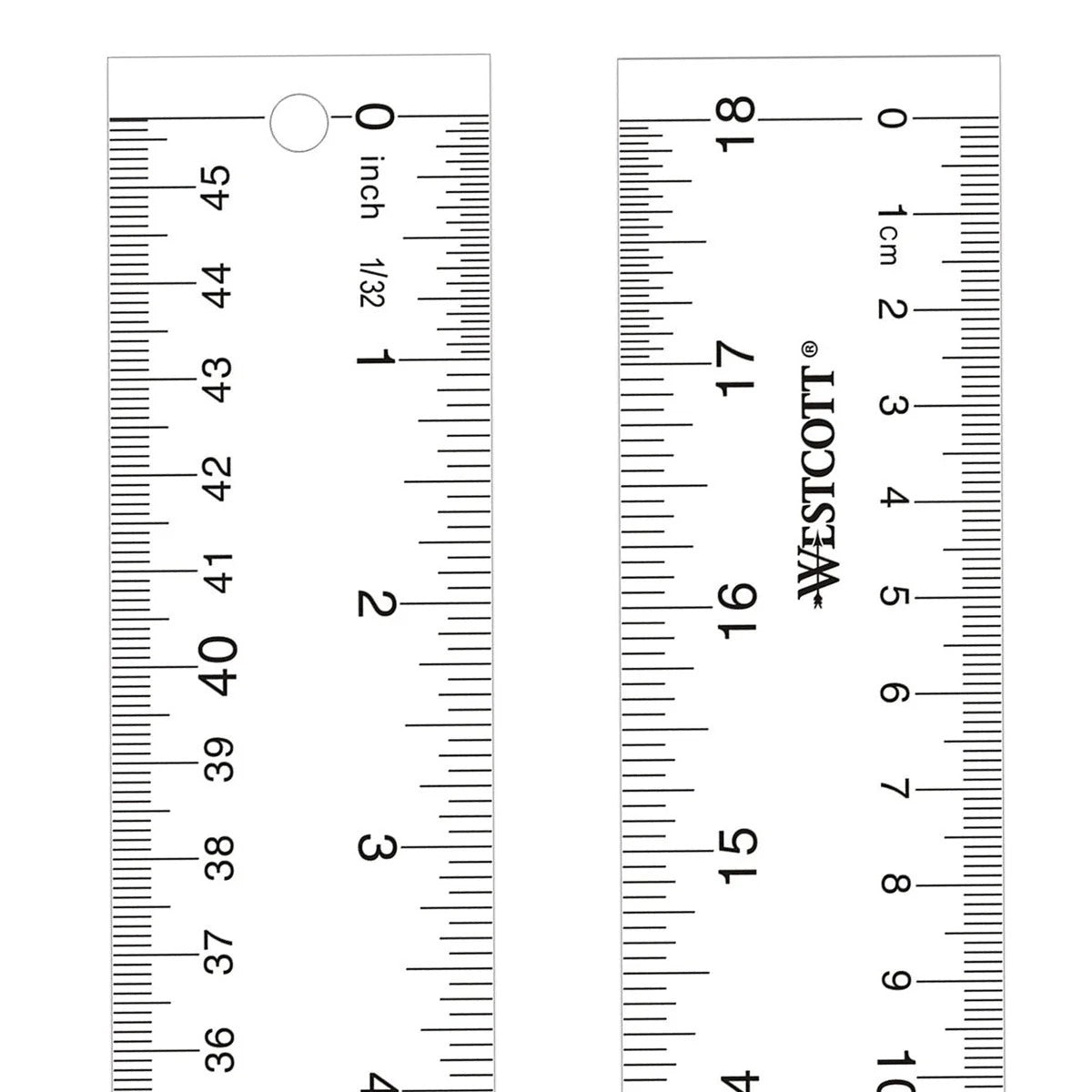Westcott 10564 Acrylic Ruler, 18" Long, Clear - photo 4