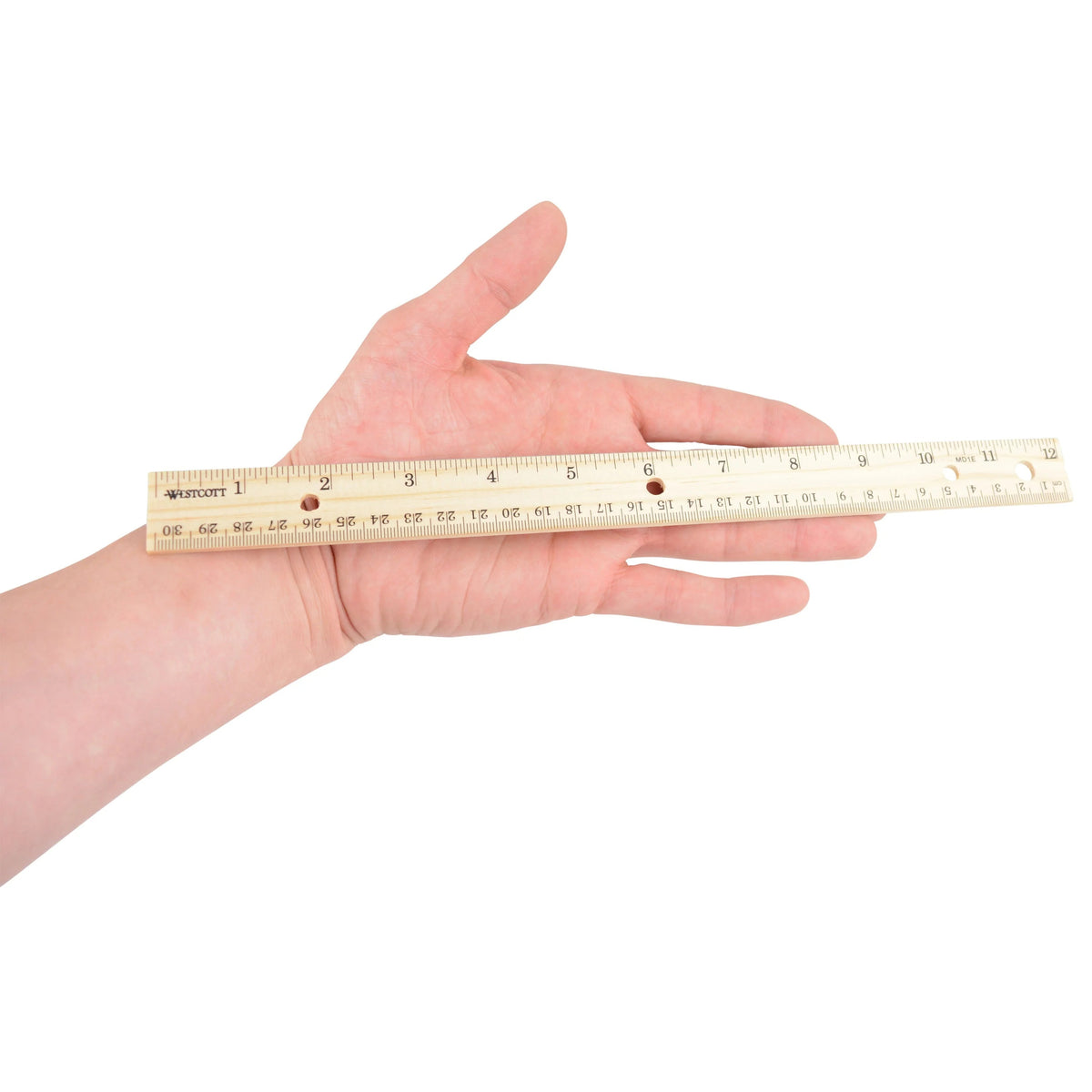Westcott 10702 Wood Ruler, 12" Long, Beige - photo 4