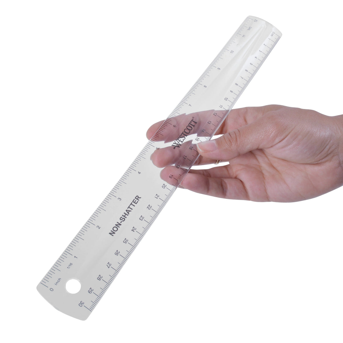 Westcott 13862 Plastic Ruler, 12" Long, Clear - photo 3
