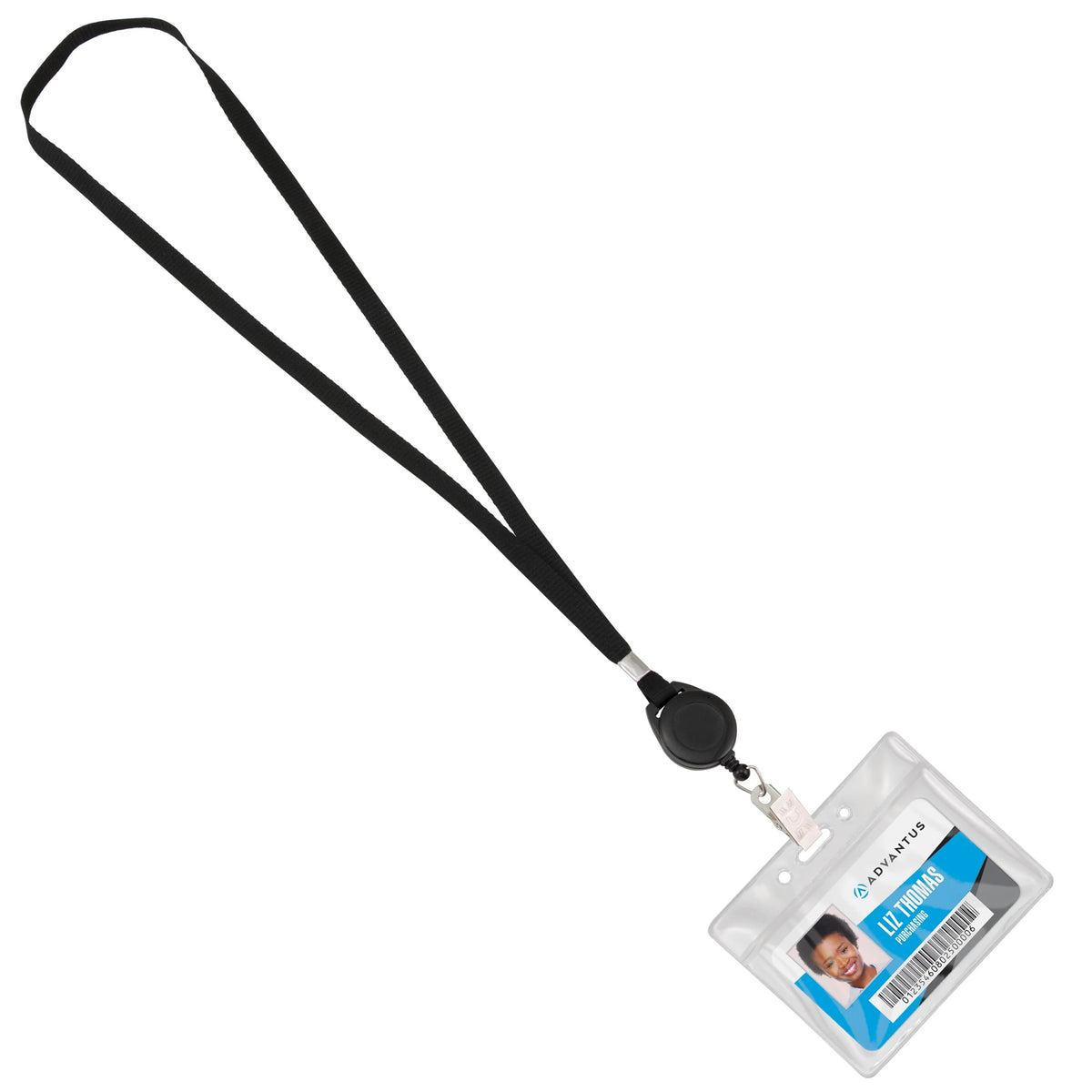 Advantus 75547 Lanyard, 36" Long, Black, 12/Pack - photo 3