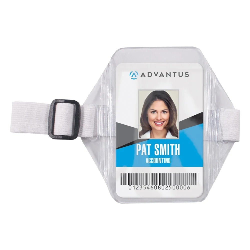 Advantus 75649 Vinyl Badge Holder, 2 1/2" x 3 1/2", Clear, 12/Box - Default Title