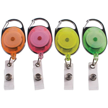 Advantus 91119 Nylon Card Reel, 1 1/4" x 2 7/16", Assorted, 20/Pack - Default Title