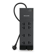 Belkin BE10823012 Surge Protector, 8 Outlets, Gray - Default Title