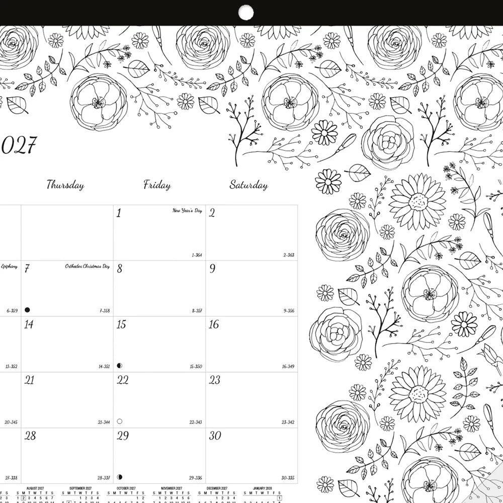 Blueline C2917001 Paper Monthly January, 10 7/8" x 17 3/4", White - photo 3