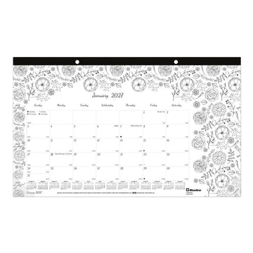 Blueline C2917001 Paper Monthly January, 10 7/8" x 17 3/4", White - Default Title