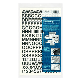 Chartpak 01010 Vinyl Helvetica Letters, 201 Pieces, Black, 201/Pack - Default Title