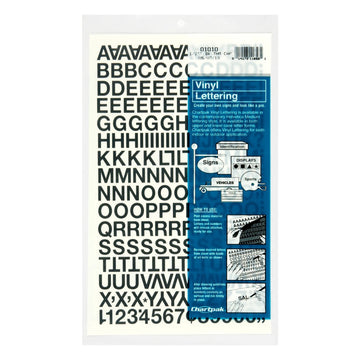 Chartpak 01010 Vinyl Helvetica Letters, 201 Pieces, Black, 201/Pack - Default Title
