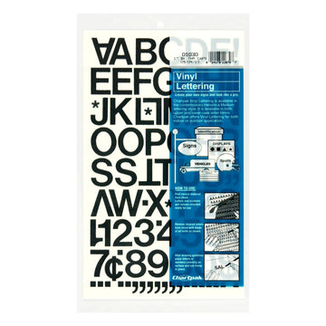 Chartpak 01030 Vinyl Helvetica Letters, 1" High, Black, 88/Pack - Default Title